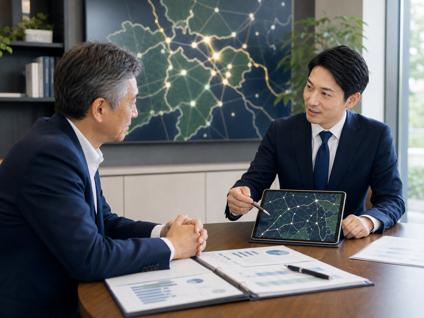 入間・埼玉西部の交通動線と買い手候補を整理するM&A相談風景